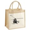 Cotton Pocket Jute Midi Tote Thumbnail