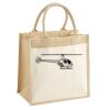 Cotton Pocket Jute Midi Tote Thumbnail