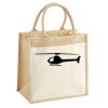 Cotton Pocket Jute Midi Tote Thumbnail