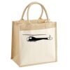 Cotton Pocket Jute Midi Tote Thumbnail