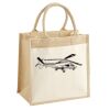 Cotton Pocket Jute Midi Tote Thumbnail