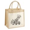 Cotton Pocket Jute Midi Tote Thumbnail