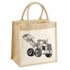 Cotton Pocket Jute Midi Tote Thumbnail