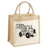 Cotton Pocket Jute Midi Tote Thumbnail