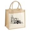Cotton Pocket Jute Midi Tote Thumbnail
