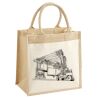 Cotton Pocket Jute Midi Tote Thumbnail