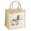 Cotton Pocket Jute Midi Tote Thumbnail