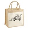 Cotton Pocket Jute Midi Tote Thumbnail
