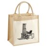 Cotton Pocket Jute Midi Tote Thumbnail