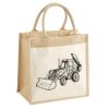 Cotton Pocket Jute Midi Tote Thumbnail