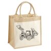 Cotton Pocket Jute Midi Tote Thumbnail