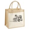 Cotton Pocket Jute Midi Tote Thumbnail