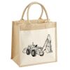 Cotton Pocket Jute Midi Tote Thumbnail