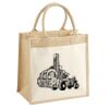 Cotton Pocket Jute Midi Tote Thumbnail