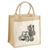 Cotton Pocket Jute Midi Tote Thumbnail