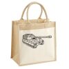 Cotton Pocket Jute Midi Tote Thumbnail