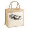 Cotton Pocket Jute Midi Tote Thumbnail
