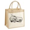 Cotton Pocket Jute Midi Tote Thumbnail