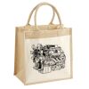 Cotton Pocket Jute Midi Tote Thumbnail