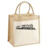 Cotton Pocket Jute Midi Tote Thumbnail