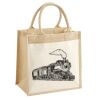 Cotton Pocket Jute Midi Tote Thumbnail