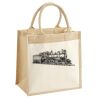 Cotton Pocket Jute Midi Tote Thumbnail