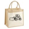 Cotton Pocket Jute Midi Tote Thumbnail