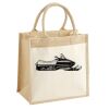 Cotton Pocket Jute Midi Tote Thumbnail