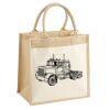 Cotton Pocket Jute Midi Tote Thumbnail