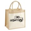 Cotton Pocket Jute Midi Tote Thumbnail