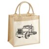 Cotton Pocket Jute Midi Tote Thumbnail