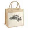 Cotton Pocket Jute Midi Tote Thumbnail