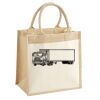 Cotton Pocket Jute Midi Tote Thumbnail