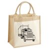 Cotton Pocket Jute Midi Tote Thumbnail