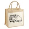 Cotton Pocket Jute Midi Tote Thumbnail