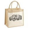 Cotton Pocket Jute Midi Tote Thumbnail