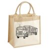 Cotton Pocket Jute Midi Tote Thumbnail