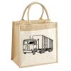 Cotton Pocket Jute Midi Tote Thumbnail