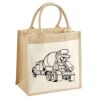 Cotton Pocket Jute Midi Tote Thumbnail