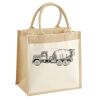 Cotton Pocket Jute Midi Tote Thumbnail