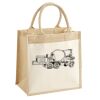 Cotton Pocket Jute Midi Tote Thumbnail