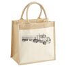 Cotton Pocket Jute Midi Tote Thumbnail