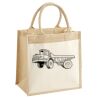 Cotton Pocket Jute Midi Tote Thumbnail