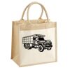 Cotton Pocket Jute Midi Tote Thumbnail