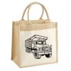 Cotton Pocket Jute Midi Tote Thumbnail
