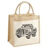 Cotton Pocket Jute Midi Tote Thumbnail