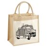 Cotton Pocket Jute Midi Tote Thumbnail
