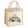 Cotton Pocket Jute Midi Tote Thumbnail