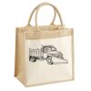 Cotton Pocket Jute Midi Tote Thumbnail