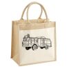 Cotton Pocket Jute Midi Tote Thumbnail
